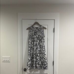 Elegant navy and White Floral Dress